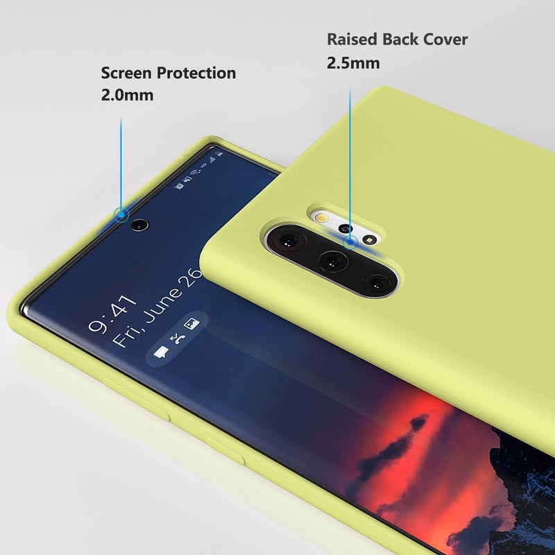 E Segoi Designed for Galaxy Note 10 Plus Case, Liquid Silicone Gel Rubber Shockproof Case Soft Microfiber Cloth Lining Cushion Compatible with Galaxy Note 10+ Plus 6.8 inch (2019) (White) - Image 5